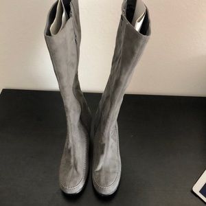 A2 By Aerosole Grey Tall Boots Sz 11M